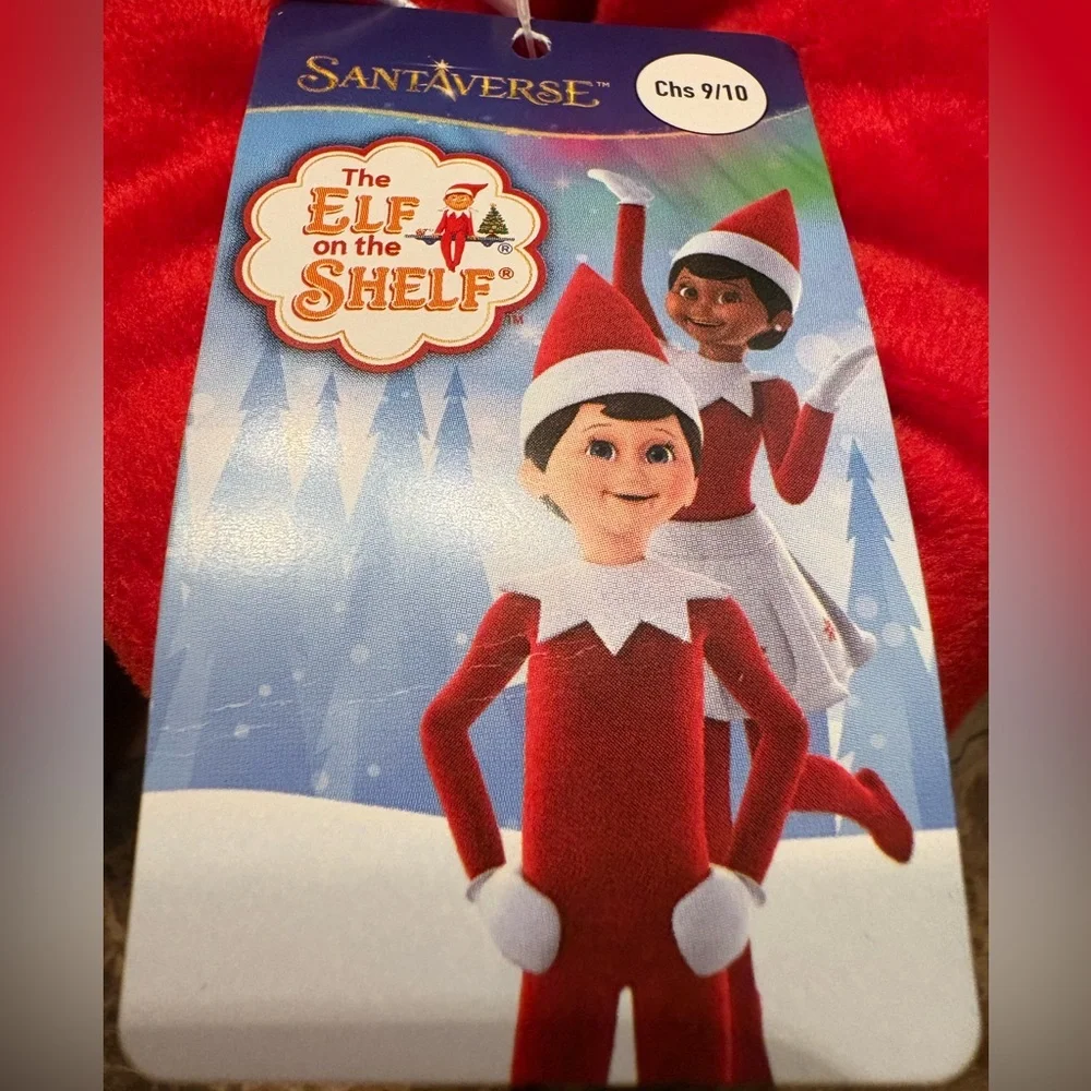 Festive NWT  Elf Kids Slippers - Red and Green. Size kids 9/10